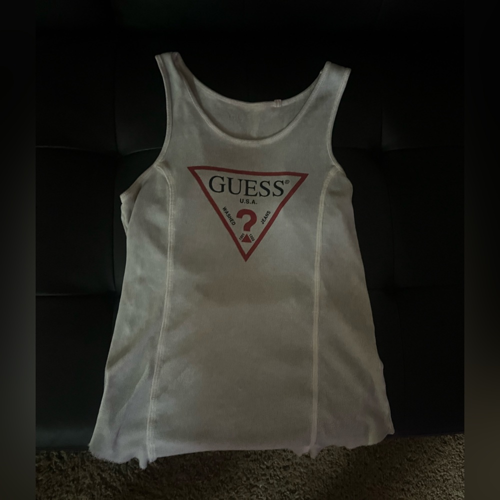 Guess Sleeveless Top with Iconic Red Logo